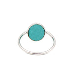 Turquoise Oval Shaped Gemstone 925 Sterling Silver Ring