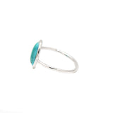 Turquoise Oval Shaped Gemstone 925 Sterling Silver Ring