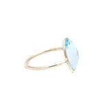 Natural Blue Topaz Gemstone 925 Sterling Silver Ring