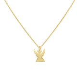 925 Sterling Silver Gold Plated Angel Wings Pendant Jewelry