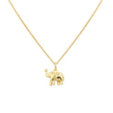 925 Silver Sterling Gold Plated Elephant Shaped Charm Pendant Jewelry