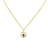 Peace Sign 925 Sterling Silver Gold Plated Charm Pendant Jewelry
