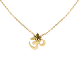 925 Sterling Silver Gold Plated OM Charm Pendant For Womens And Mens