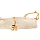 925 Sterling Silver Gold Plated OM Charm Pendant For Womens And Mens