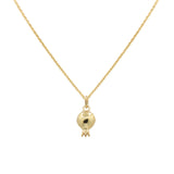 Silver Gold Plated Pomegranate Charm Pendant