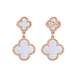 925 Silver Rose Gold Plated Pearl Drop Earring