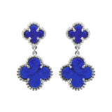 925 Sterling Silver Natural Lapis Lazuli Gemstone Drop Earring