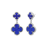 925 Sterling Silver Natural Lapis Lazuli Gemstone Drop Earring