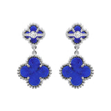 925 Sterling Silver Natural Lapis Lazuli Gemstone Drop Earring