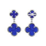 925 Sterling Silver Natural Lapis Lazuli Gemstone Drop Earring