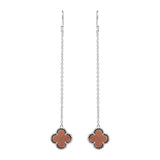 925 Sterling Silver Natural Tiger Eye Gemstone Dangle Earring