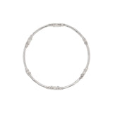 Mother Of Pearl Clover 925 Silver Bangle Bracelet