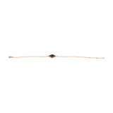 925 Sterling Silver Black Onyx Gemstone Clover Bracelet