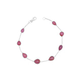 925 Silver Natural Ruby Gemstone Bracelet