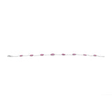 Natural Red Ruby Gemstone 925 Silver Bracelet