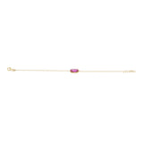 Cushion Shape Pink Sapphire Gemstone 925 Silver Bracelet