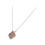Natural Chalcedony Gemstone Clover Necklace