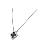 Natural Blue Sapphire Gemstone Clover Necklace