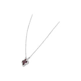 Natural Ruby Gemstone Clover Necklace