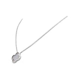 925 Silver Chalcedony Gemstone Clover Necklace