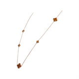 925 Silver Rose Gold Plated Silver Tiger Eye Necklace