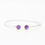 925 Sterling Silver Natural Amethyst Gemstone Bracelet