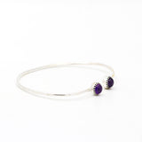 925 Sterling Silver Natural Amethyst Gemstone Bracelet