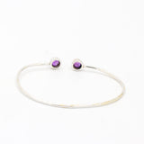 925 Sterling Silver Natural Amethyst Gemstone Bracelet