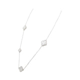 Natural Mother of Pearl Gemstone 925 Silver Necklace