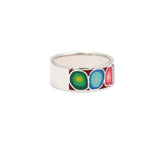 Silver Multi Color Enamel Meenakari Ring