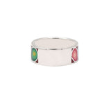 Silver Multi Color Enamel Meenakari Ring