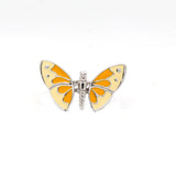 925 Sterling Silver Butterfly Enamel Ring