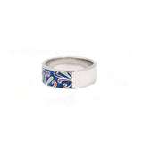 Beautiful Blue Enamel Work Unique Designer Ring For Her
