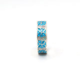 925 Silver Enamel Painted Ring Band Ring For Women