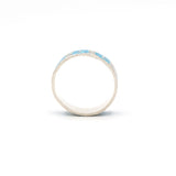 925 Silver Enamel Painted Ring Band Ring For Women