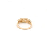 925 Sterling Silver Cubic Zircon Gold Plated Designer Band Ring