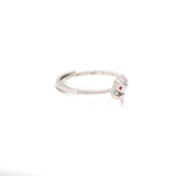 925 Sterling Silver Fox Head Shaped Cubic Zircon Ring