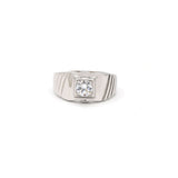 925 Sterling Silver Cubic Zirconia Men's Ring