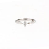 Tiny Cubic Zircon Stone 925 Sterling Silver Ring
