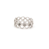 Cubic Zircon 925 Sterling Silver Filigree Ring