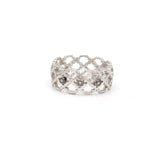 Cubic Zircon 925 Sterling Silver Filigree Ring