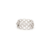 Cubic Zircon 925 Sterling Silver Filigree Ring