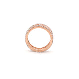Designer Rose Gold Plated 925 Sterling Silver Band Ring