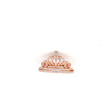 Rose Gold Plated Crown Shaped 925 Sterling Silver Ring