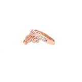 Rose Gold Plated Crown Shaped 925 Sterling Silver Ring