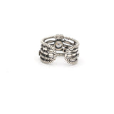 Handmade 925 Sterling Silver Oxidised Adjustable Ring