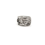 Handmade 925 Sterling Silver Oxidised Adjustable Ring