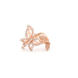 Butterfly 925 Sterling Silver Rose Gold Plated Gorgeous Ring