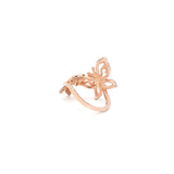Butterfly 925 Sterling Silver Rose Gold Plated Gorgeous Ring