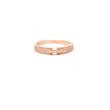 925 Sterling Rose Gold Plated Cubic Zircon Stone Ring